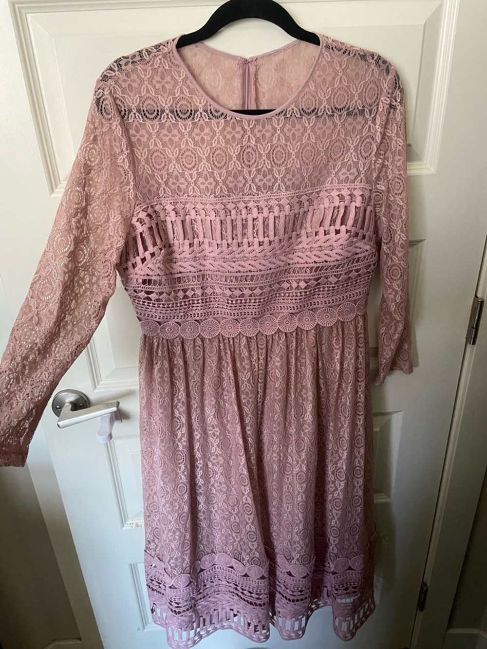 ASOS Design Women Lace Embroidered Midi Dress in Pink NWT - Picture 7 of 11